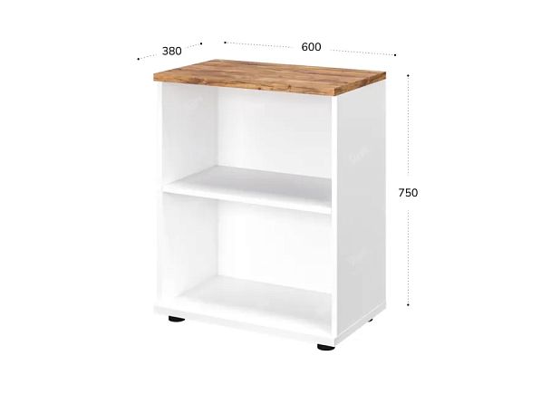 TANDEM RTD043-60-ME Тумба к столу универсальная 600х380х750 Таксония медовая/Белый - Вид 2