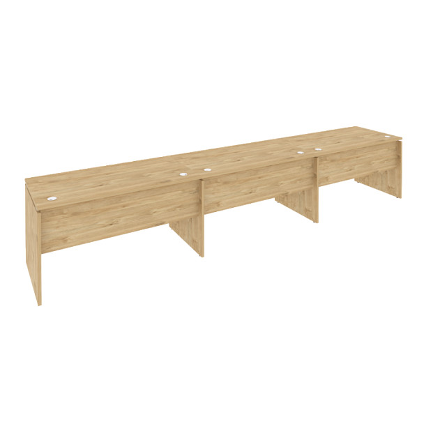 Onix Рабочая станция O.RS-3.3.7 Тиквуд светлый 4140*720*750 - Вид 1