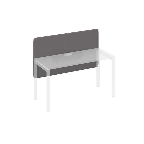 Экран настольный фронтальный тканевый для стола 140 A4 А4 Б 857 серый / металлокаркас антрацит - Вид 1