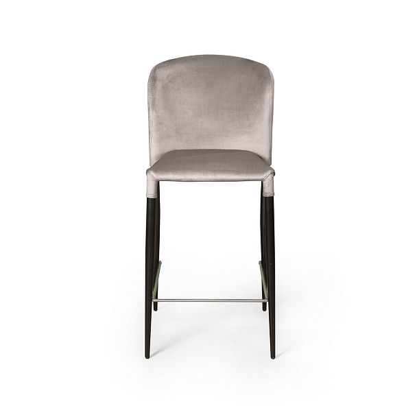 Стул полубарный Albert, бархат пепельно-бежевый 25 /опора конус - Вид 2
