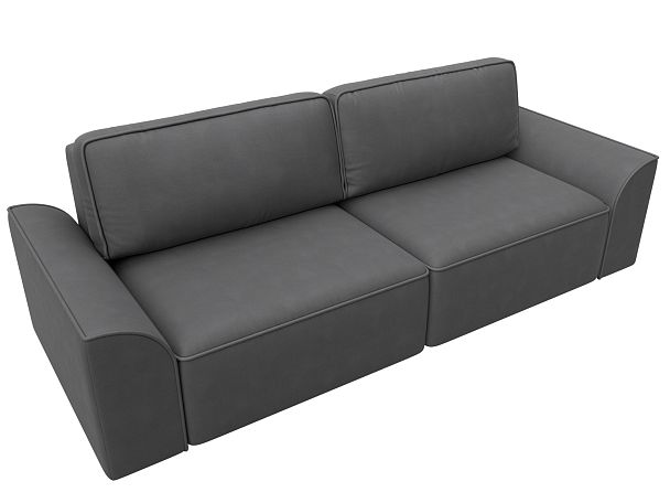 Диван прямой Лига-048 НПБ Замша серый - Вид 6