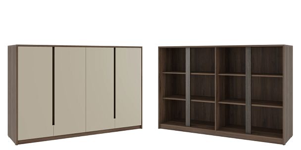 Шкаф средний Artwood 176,2x45x114,2 орех дижон - Вид 1