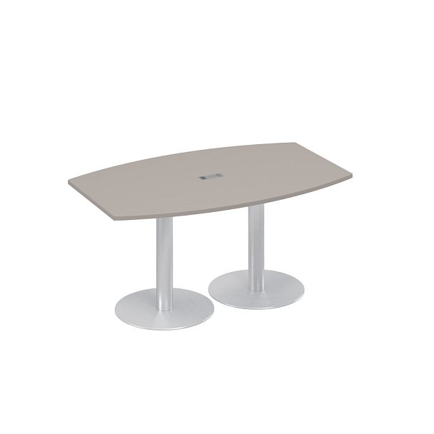 Стол 160x100 фигурный на опорах-колоннах для переговоров A4 А4 ХР 111 мокко премиум - Вид 1