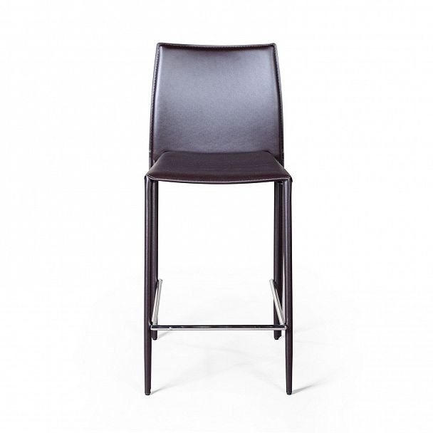 Стул полубарный Rolf, кожа коричневый - Вид 2