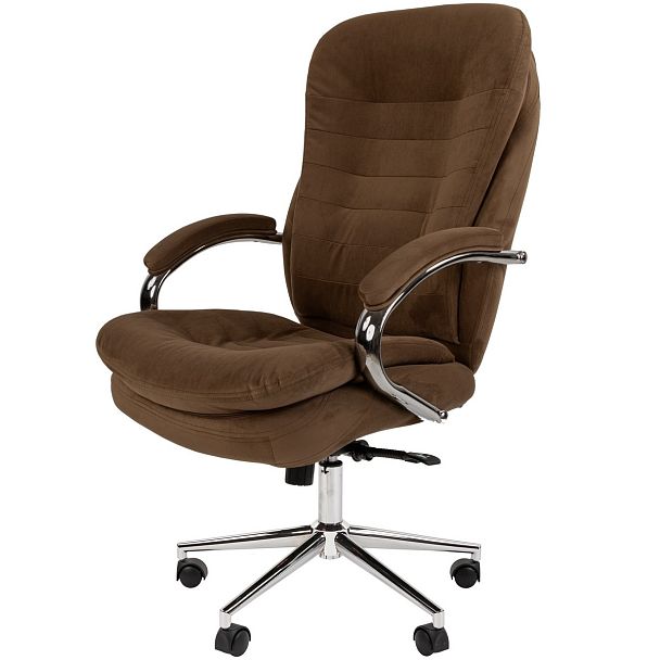 Кресло CHAIRMAN HOME 795, ткань велюр, коричневый - Вид 2