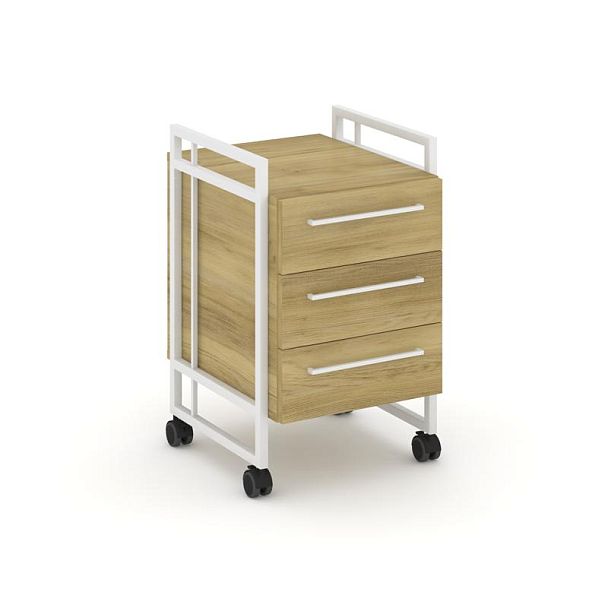 Rift Direct Тумба мобильная RF.TMR-001 Дуб Винченцо/Металл Белый 424*500*680 - Вид 1