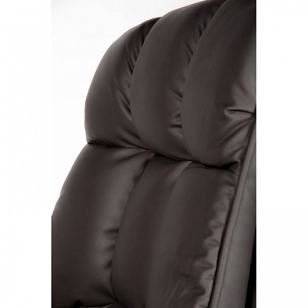 Кресло Президент / сталь + хром / темно-коричневая  экокожа - Вид 12