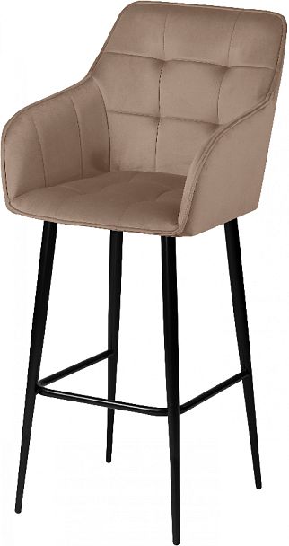 Барное поворотное кресло Мони К, Confetti latte/черный - Вид 2