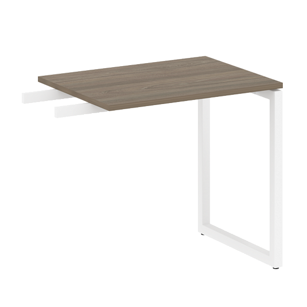 Metal System Quattro Приставной элемент на О-образном м/к 40БО.ПР-2 Вяз/Белый металл 800*600*750 - Вид 1