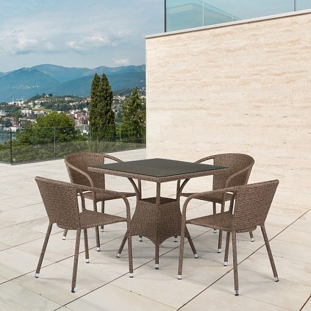 Набор уличный T197BT/Y137C-W56 Light brown (4+1) - Вид 2