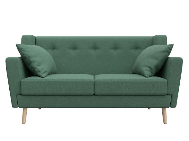 Диван кухонный прямой Брайтон 2 Рогожка зеленый - Вид 2