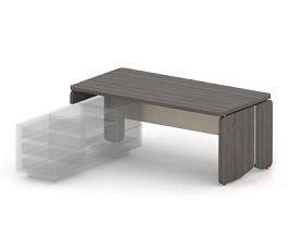 АККОРД/ACCORD RACR002-18x9 Стол левый под тумбу 1800х900х750 Дуб Термо/Кашемир - Фото предпросмотра