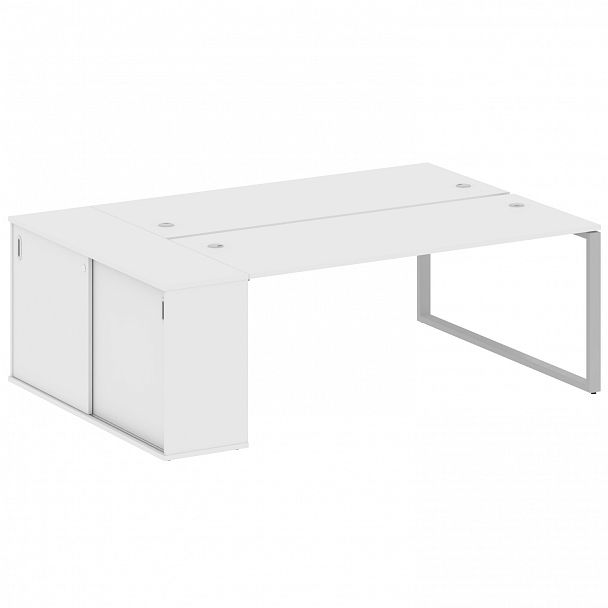 Рабочая станция "Metal System" БО.РС-СШК-1.5 белый/серый - Вид 1