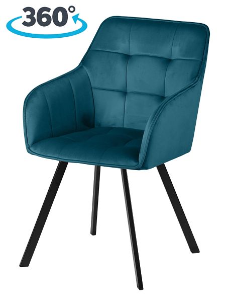 Комплект кресел поворотных Мони, Confetti izumrud/черный, 2 шт. - Вид 1