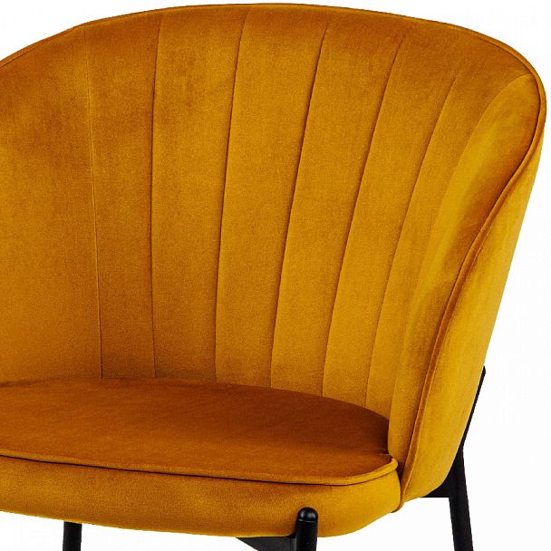 Стул кухонный Миэль горчичный велюр/черный - Вид 6