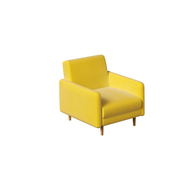 Кресло-релакс Chairman Ларс 790х900х860 велюр желтый - Вид 1