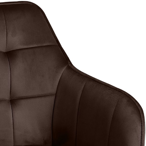 Барное поворотное кресло Мони К, Confetti coffee/черный - Вид 9