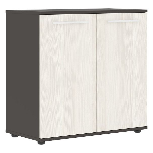 Шкаф малый широкий ELCS 85.1 Ясень Траун/Белый/Мокко 852х430х832 EDIS - Вид 1