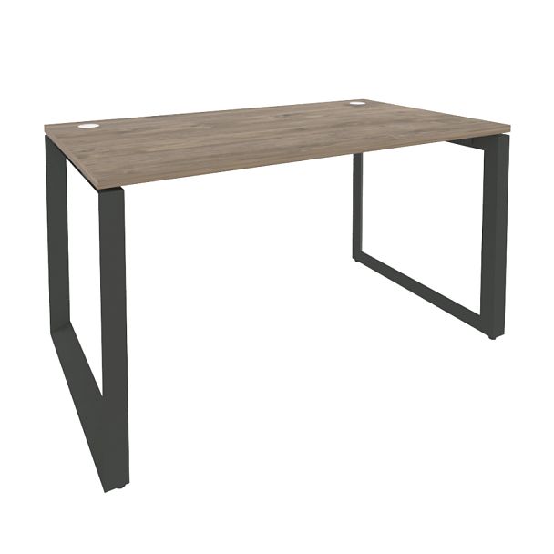 Onix Стол рабочий на О-образном м/к O.MO-SP-3.8 Тиквуд темный/Антрацит металл 1380*800*750 - Вид 1