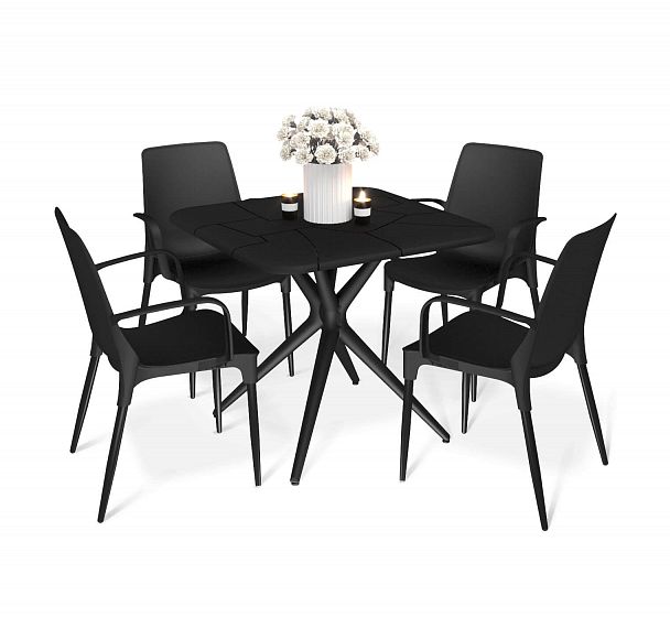 Обеденная группа Sheffilton SHT-DS209 черный - Вид 2