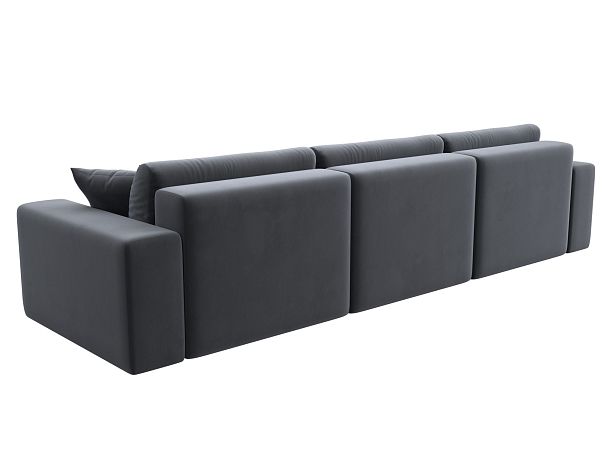 Диван прямой Лига-036 Классик Лонг Велюр серый - Вид 6