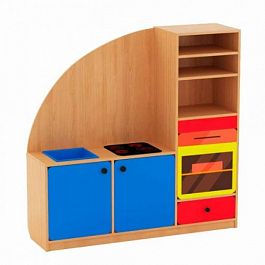 Уголок-кухня Хозяюшка, цветной фасад - Фото предпросмотра