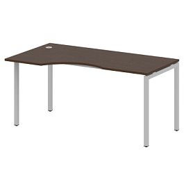 Metal System Quattro Стол криволинейный левый на П-образном м/к 40БП.СА-1 (L) Венге/Серый металл 1600*900*750 - Фото предпросмотра