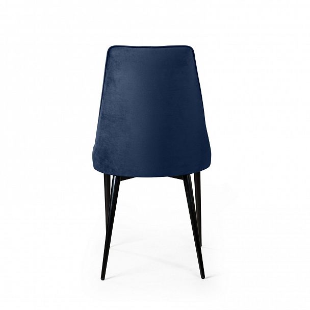 Стул Oliver, бархат синий 29/ чёрный конус - Вид 6