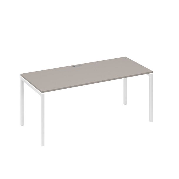 Стол письменный на металлокаркасе DUE A4 А4 Б2 026 БП мокко премиум / металлокаркас белый - Вид 1