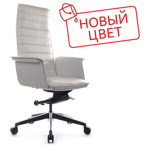 Кресло Rubens A1819-2 Светло-серый натуральная кожа 68*68*119-125 - Вид 2