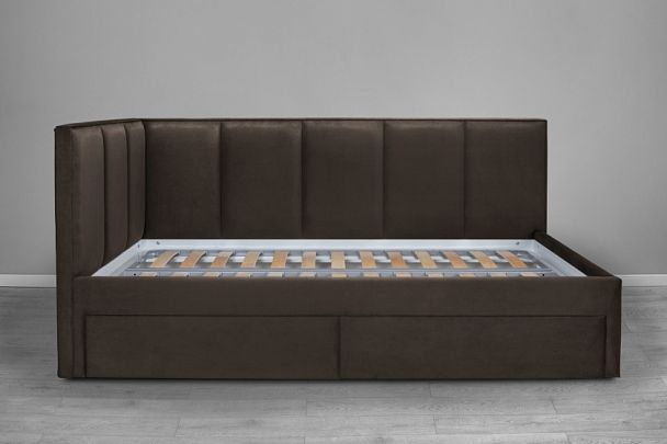 Кровать «Лайф с ящиками», 1200 коричневая - Вид 2