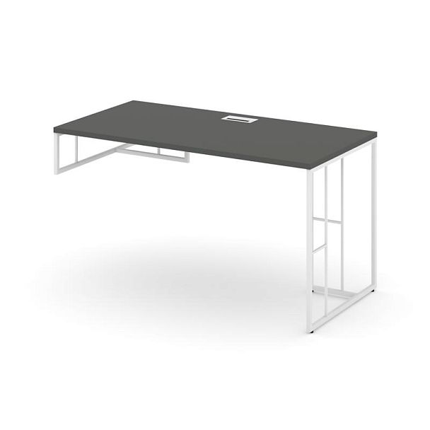 Rift Стол письменный для опорной тумбы левый RF.SPOT-015 (L) Антрацит/Металл Белый 1780*700*750 - Вид 1