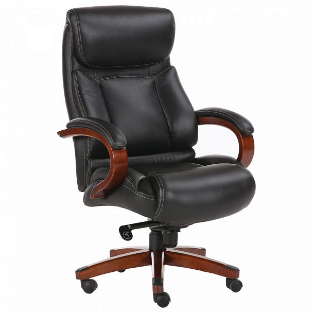 Кресло из натуральной кожи BRABIX PREMIUM "Infinity EX-707", дерево, черное, 531826 - Вид 1