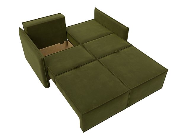 Диван прямой Либерти мини Микровельвет зеленый - Вид 9