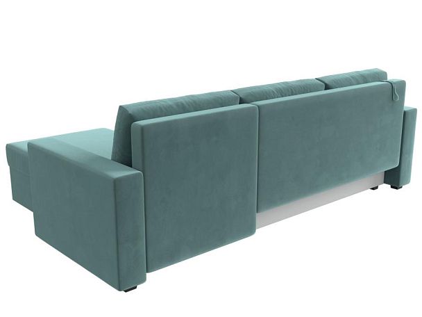 Угловой диван Траумберг Лайт правый (полностью Велюр бирюзовый) - Вид 6