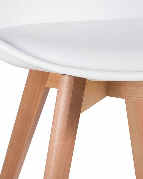 Стул обеденный DOBRIN JERRY SOFT (ножки светлый бук, цвет сиденья белый (W-02)) - Вид 8