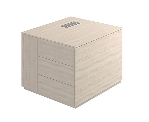 Тумба опорная Atlas 800x900x630 обвязка YN, фасады YN, левая - Вид 1