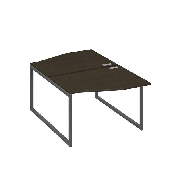 Рабочая станция каркас QUATTRO (2х120) столы Техно A4 А4 Б4 189 БП венге / металлокаркас антрацит - Вид 1