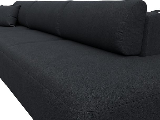 Диван прямой Лига-036 НПБ Модерн Лонг подлокотник слева Искусственная замша серый - Вид 4