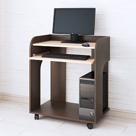 Стол компьютерный Грета-10 (700*820*450) венге/дуб молочный - Фото предпросмотра