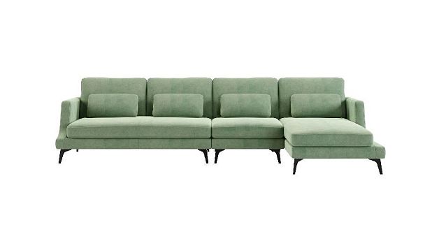 Albert диван четырехместный с шезлонгом, велюр - Вид 2