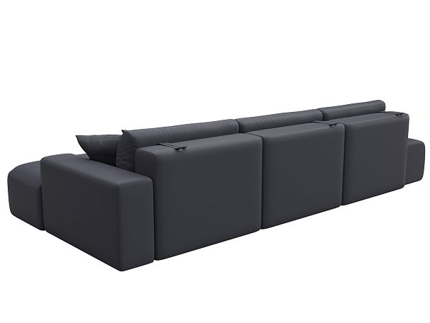 Диван угловой Лига-036 НПБ Модерн Лонг правый угол Экокожа серый - Вид 6