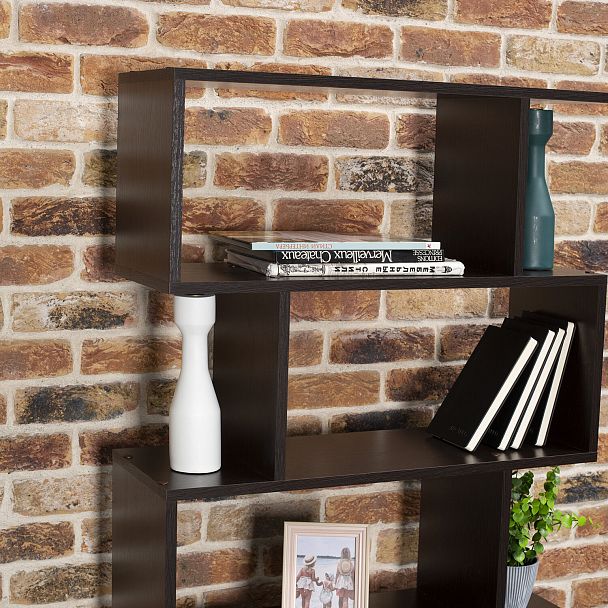 Стеллаж BRABIX "Scandi SH-008", 730х250х1760 мм, 6 секций, ЛДСП, венге, 641899, ЦБ013658-3 - Вид 17