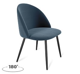 Стул Sheffilton SHT-ST35/S1470-VP тихий океан/черный муар - Фото предпросмотра