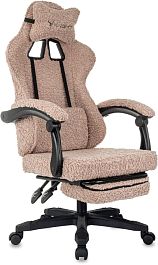 Кресло игровое Knight Lord/F коралловый экомех крестов. пластик подст.для ног - Фото предпросмотра