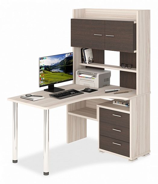 Стол компьютерный Домино СР-133 Венге/Карамель правый - Вид 1