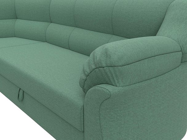 Диван угловой Карнелла левый угол Рогожка зеленый - Вид 4