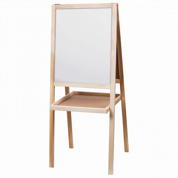 Доска-мольберт двусторонняя для мела и магнитно-маркерная 460х540 мм, черная/белая, РОССИЯ, ПИФАГОР, 236164 - Вид 3