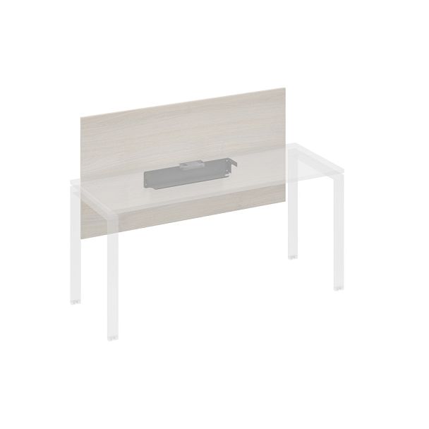 Экран настольный фронтальный большой для стола 160 с кабель-каналом A4 А4 Б 838 БП дуб / металлокаркас антрацит - Вид 1