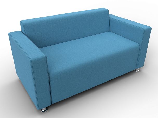 Диван прямой Лига-093 ВН Рогожка голубой - Вид 6